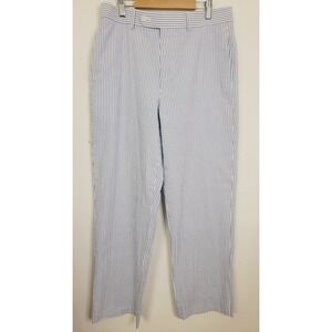 Men's Classic Seersucker Pants Size‎ 32x29 Blue and White Stripes Paul Fredrick